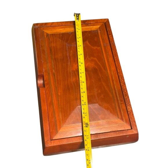 Vtg Wooden Inlayed Beveled Lid Storage Box - Picture 9 of 9